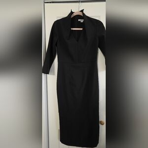 Kay Unger Sz 4 Black 3/4 Sleeve Cocktail Dress